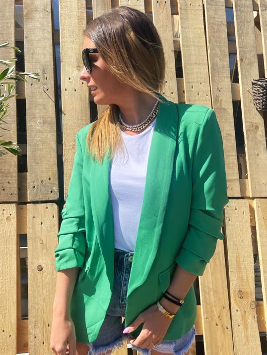 Mila - Snygg blazer med rynka på ärmen